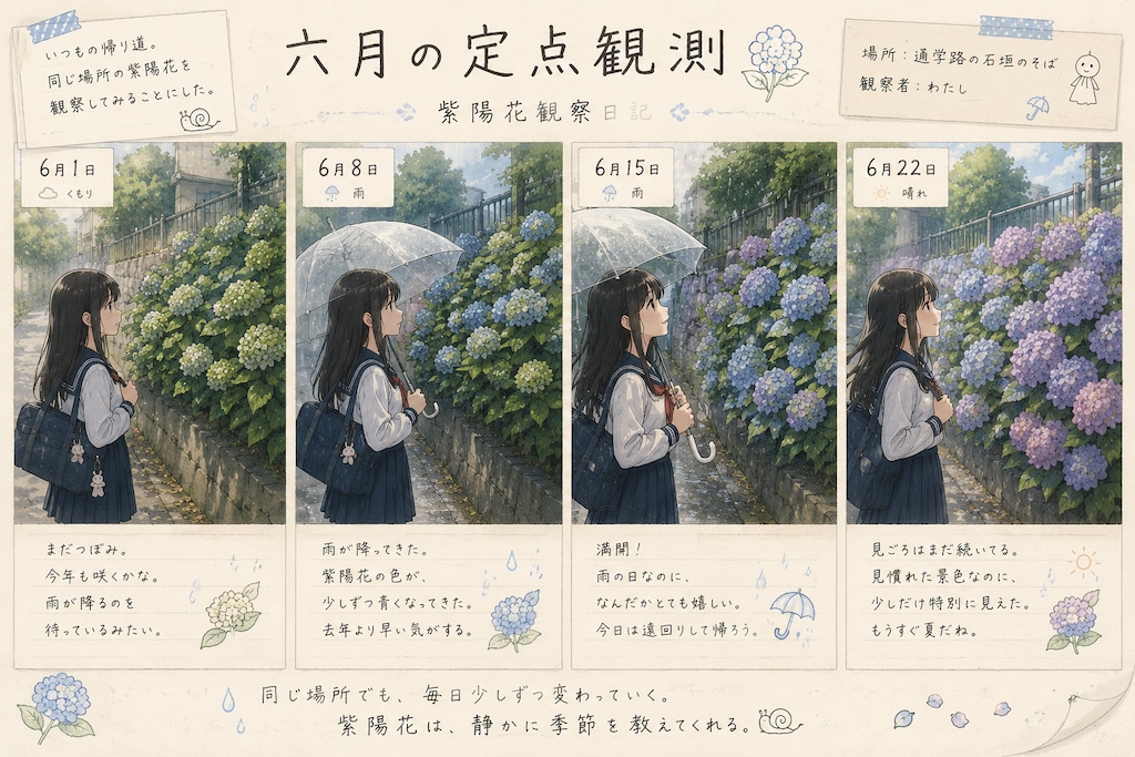 紫陽花観察日記