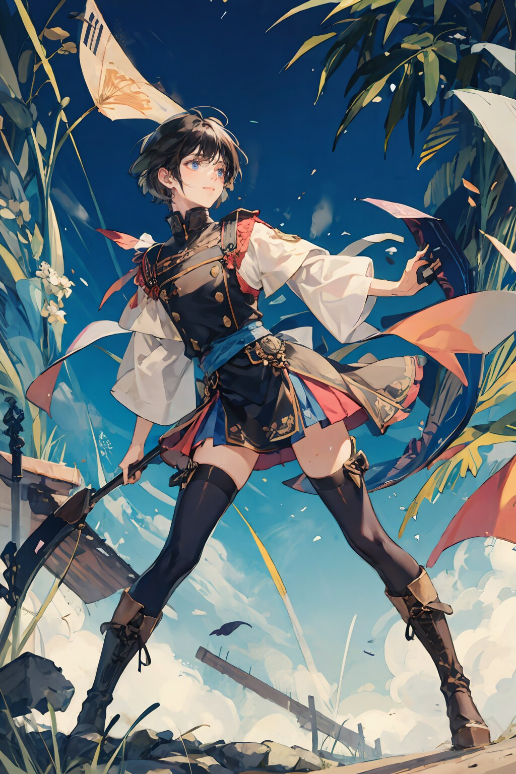 絶対領域 | の人気AIイラスト・グラビア