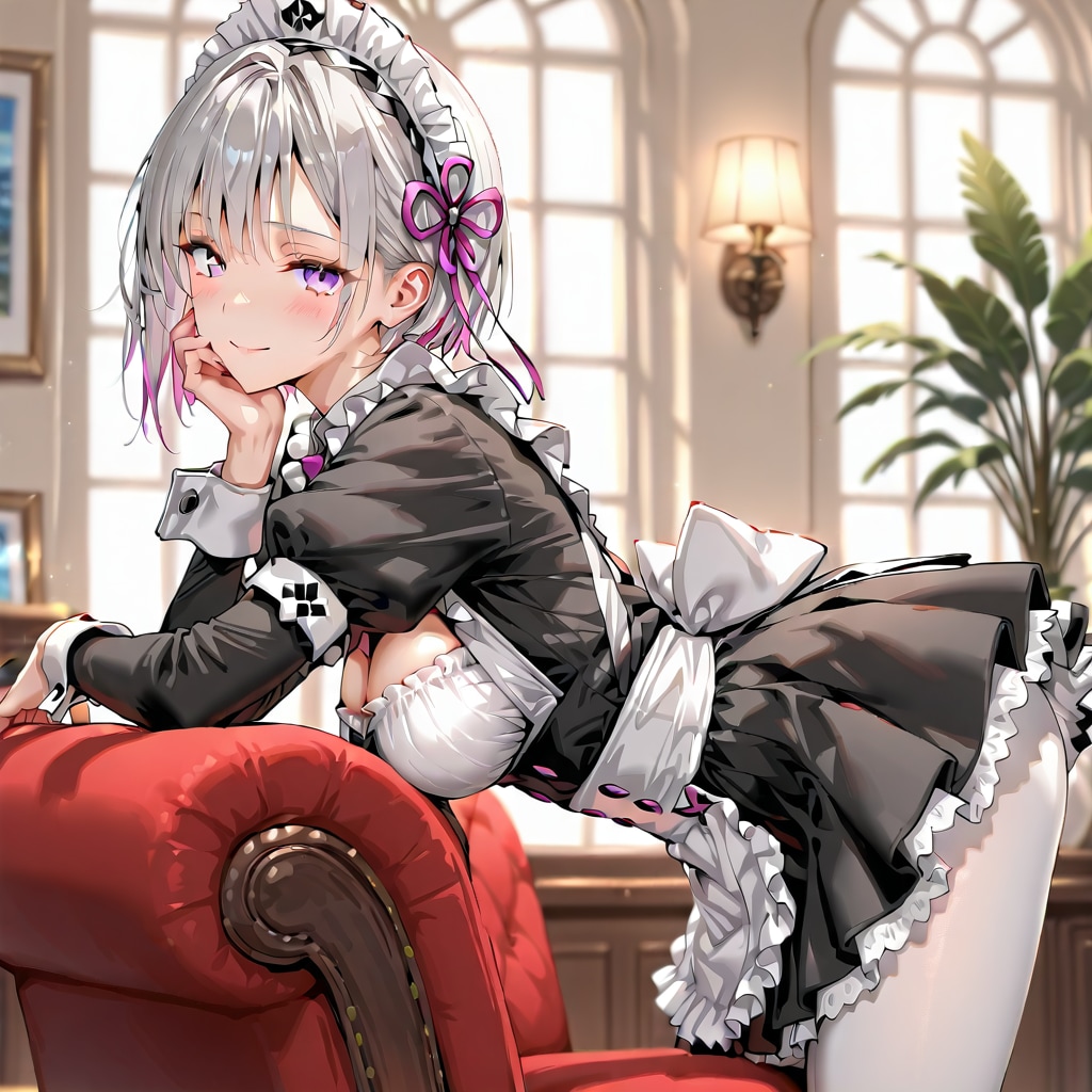 (1083)銀髪ちゃんメイド