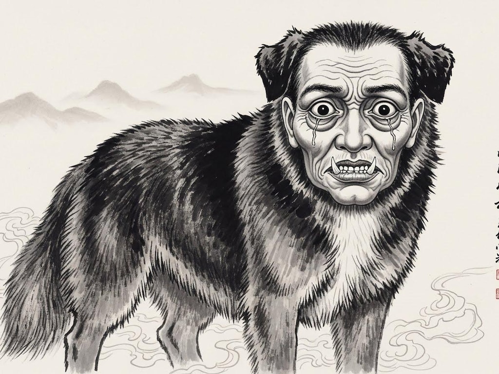 人面犬(２枚)　ImageFX