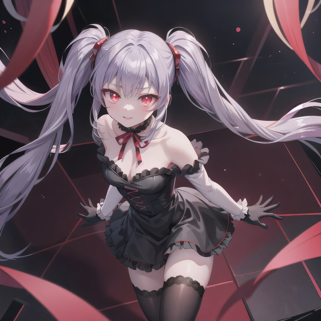 灰髪ツインテの吸血鬼