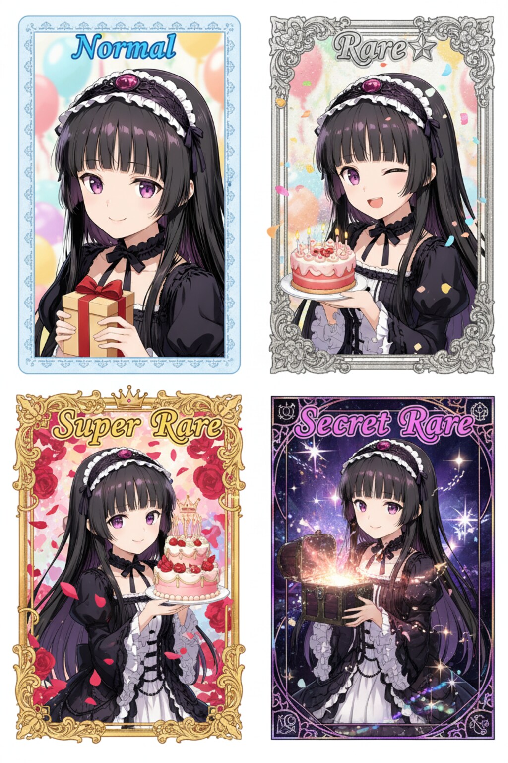 うちの子誕生日ソシャゲカード風