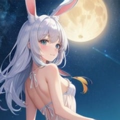 月夜のうさぎ