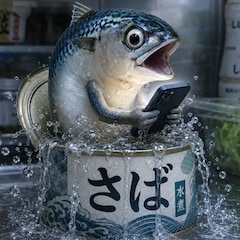 漲る鯖缶