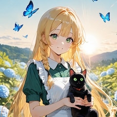 金髪少女と黒猫は神の使い