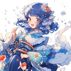 MACO/なついろアート🎐青い世界