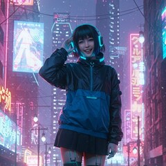 Neon Chronicle -futuristic AI girl-