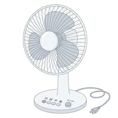 白い扇風機
